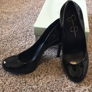 Jessica Simpson Black Patent Heels